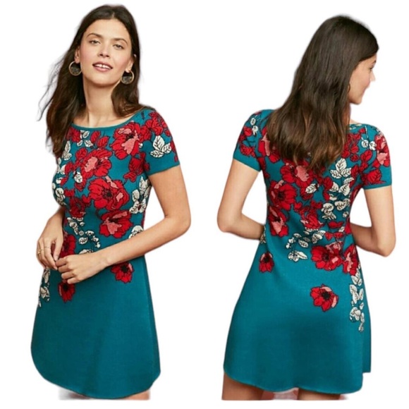 Anthropologie MAEVE Allison rose sweater dress, S. - Picture 3 of 9